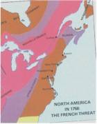 Britain colony in America, map