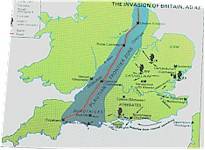 map of roman advance